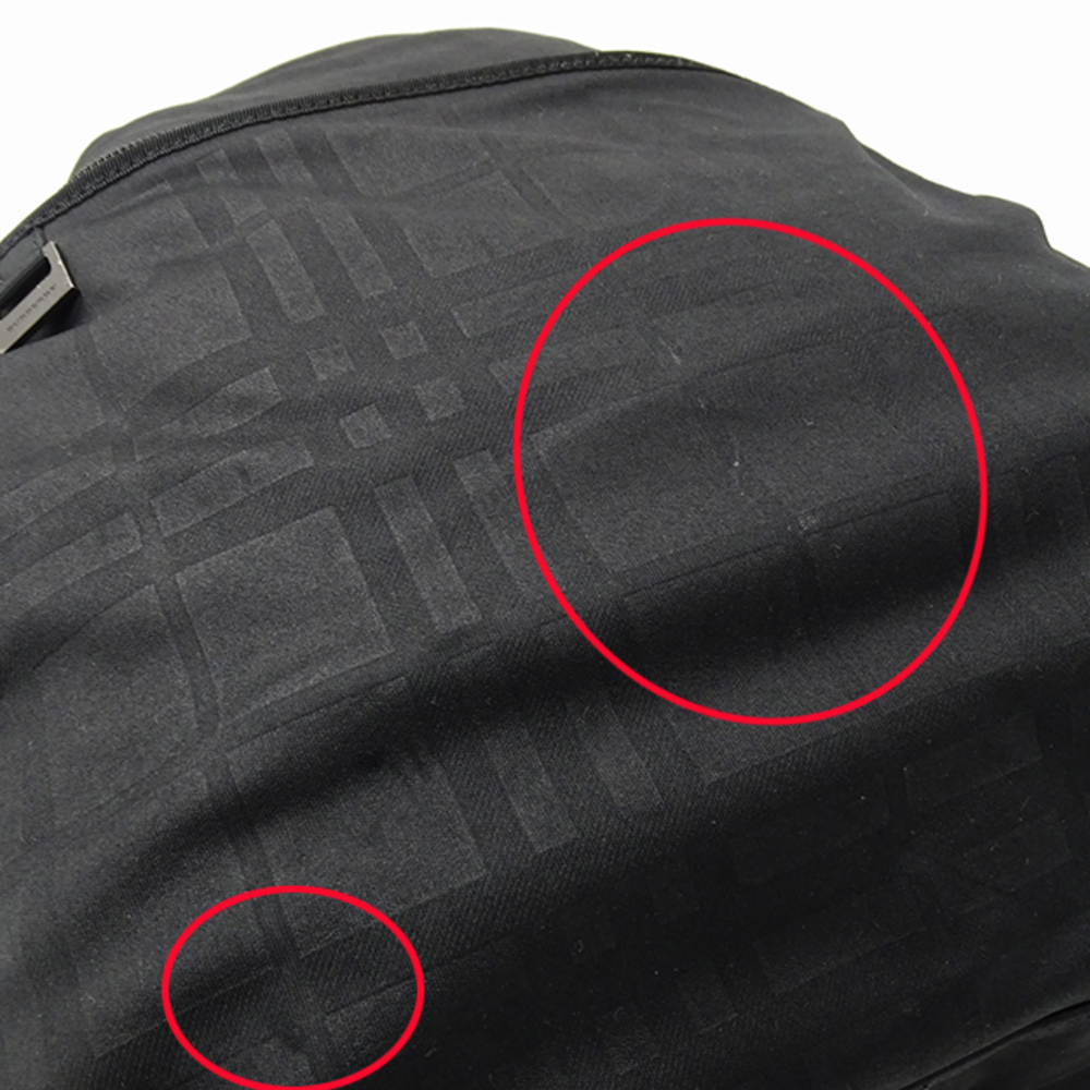 Burberry Backpack Canvas Plaid Pattern Black - image 8